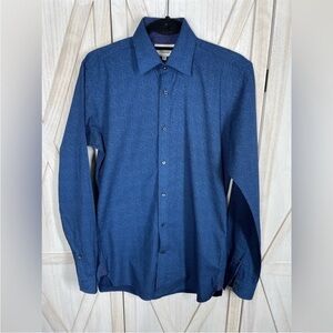 Ted Baker‎ Endurance Blue Printed Button Down Shirt Size 14.5
